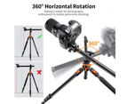 K&F CONCEPT S210 2M/78.7Inch Professional Photography Tripod Monopod Aluminum Alloy Camera Tripod Stand 10kg/22lbs Load Capacity with 360° Rotatable B