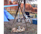 Outdoor Camping Barbecue Tripod Hanging Rack Stainless Steel Campfire Grill Pot Hanger