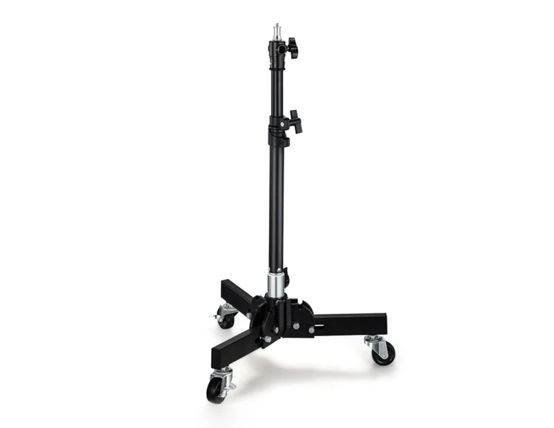 78.5cm/30.9in Adjustable Tripod Stand Video Light Stand 2-section 50kg/110lbs Load Capacity with Wheel Base Universal Interface 1/4in & 3/8in Threaded