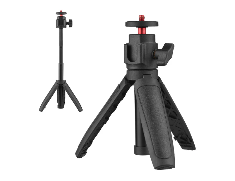 Lightweight Portable Mini Tripod Extendable Tripod Stand Handle Grip with 4 Levels of Adjustable Height for Phone Camera Selfie Video Recording Live S