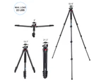 CAVIX AT2542 52.5-inch Foldable Tripod Camera Stand with Fluid Ball Head Aluminum Alloy 10kg/22lbs Load Capacity 3 Sections Portable Tripod Stand with