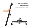 78.5cm/30.9in Adjustable Tripod Stand Video Light Stand 2-section 50kg/110lbs Load Capacity with Wheel Base Universal Interface 1/4in & 3/8in Threaded