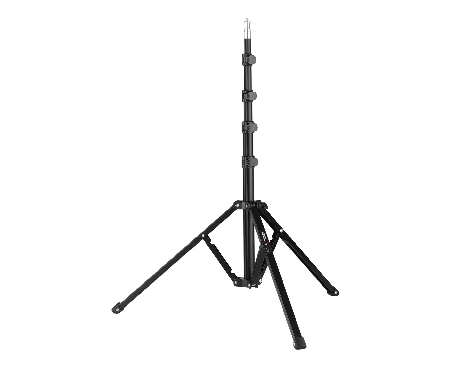 KINGJOY FL2019 Adjustable Metal Tripod Light Stand 8kg/17.6lbs Load Capacity 1/4 Inch Screw Max. Height 180cm/5.9ft  for Photography Studio Reflector