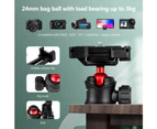 GIZOMOS GM-8 Portable Tripod Holder 8 Levels of Adjustable Height Tripod Braceket with Ball Head/Phone Clip for Cellphone/Tablets/SLR DSLR ILDC Camera