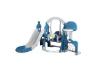 7-In-1 Kids Slide And Swing Set Toddler Outdoor Indoor Toys Game Blue