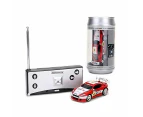 Mini RC Car in a Can Radio Remote Control Micro Racing Car (Red)