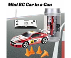 Mini RC Car in a Can Radio Remote Control Micro Racing Car (Red)