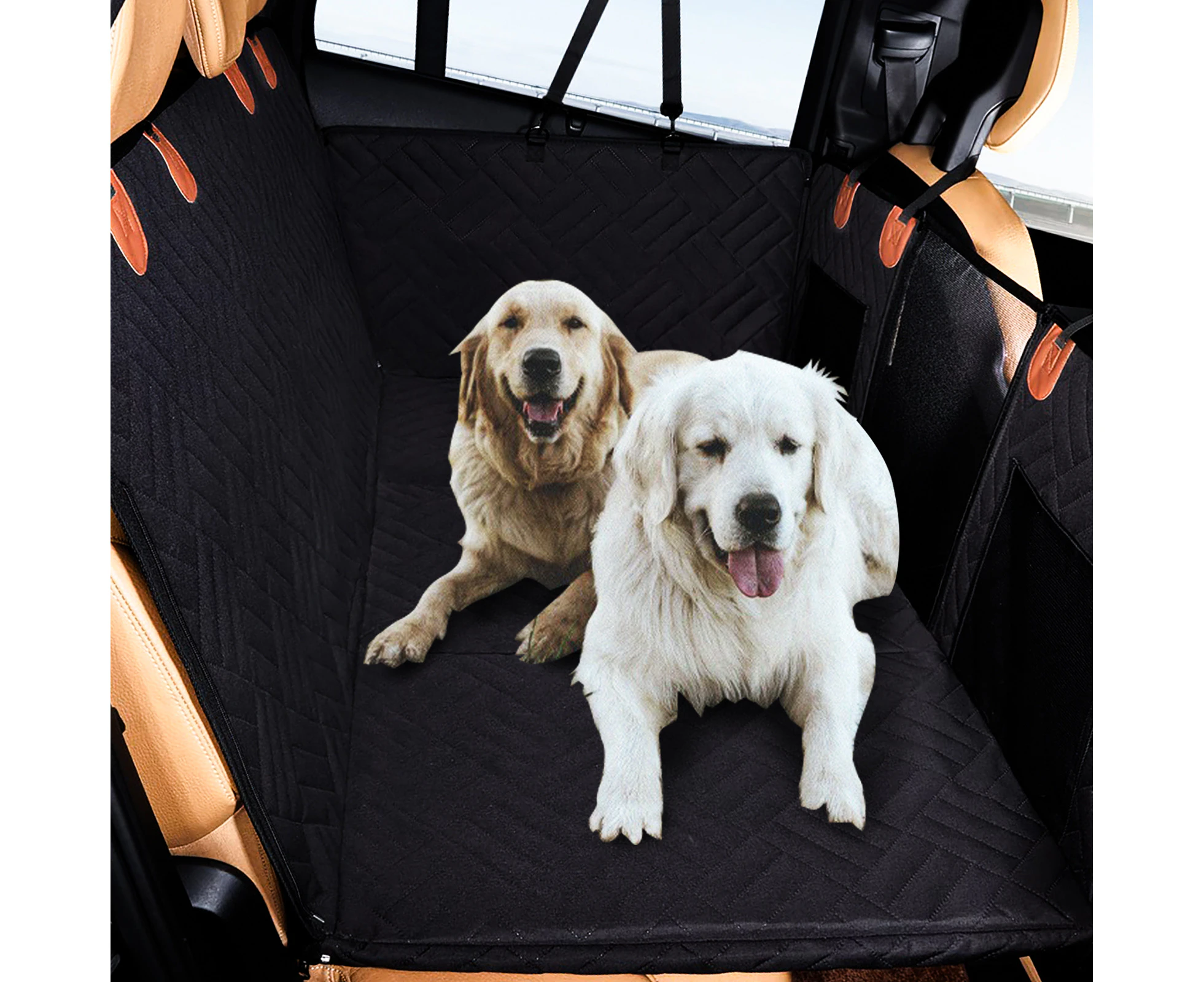 Pet Seat Cover mat Back Car Seat Cover Pet Safety Protector Belt Seatbelt Harness Hammock Restraint for Dog Cat Black