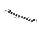 Towel Rail Round 755mm Bathroom towel rack shelf wall towel holder rack Black