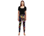 Women's 80s Leggings - Artistic Splash Print Buttery Soft Stretchy Summer Pants