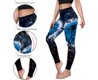 Halloween Costume Running Pants for Women - Printed Stretchy Yoga Tights