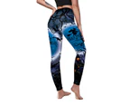 Halloween Costume Running Pants for Women - Printed Stretchy Yoga Tights