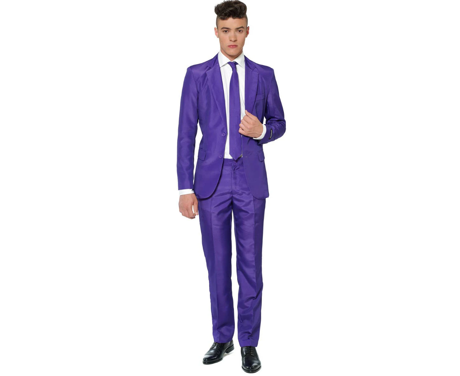 Suitmiester Solid Purple Mens Suit