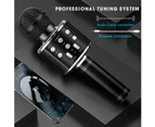 Black Karaoke Microphone 4 in 1 Bluetooth Handheld Wireless Portable Speaker