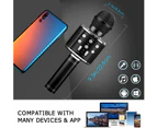 Black Karaoke Microphone 4 in 1 Bluetooth Handheld Wireless Portable Speaker