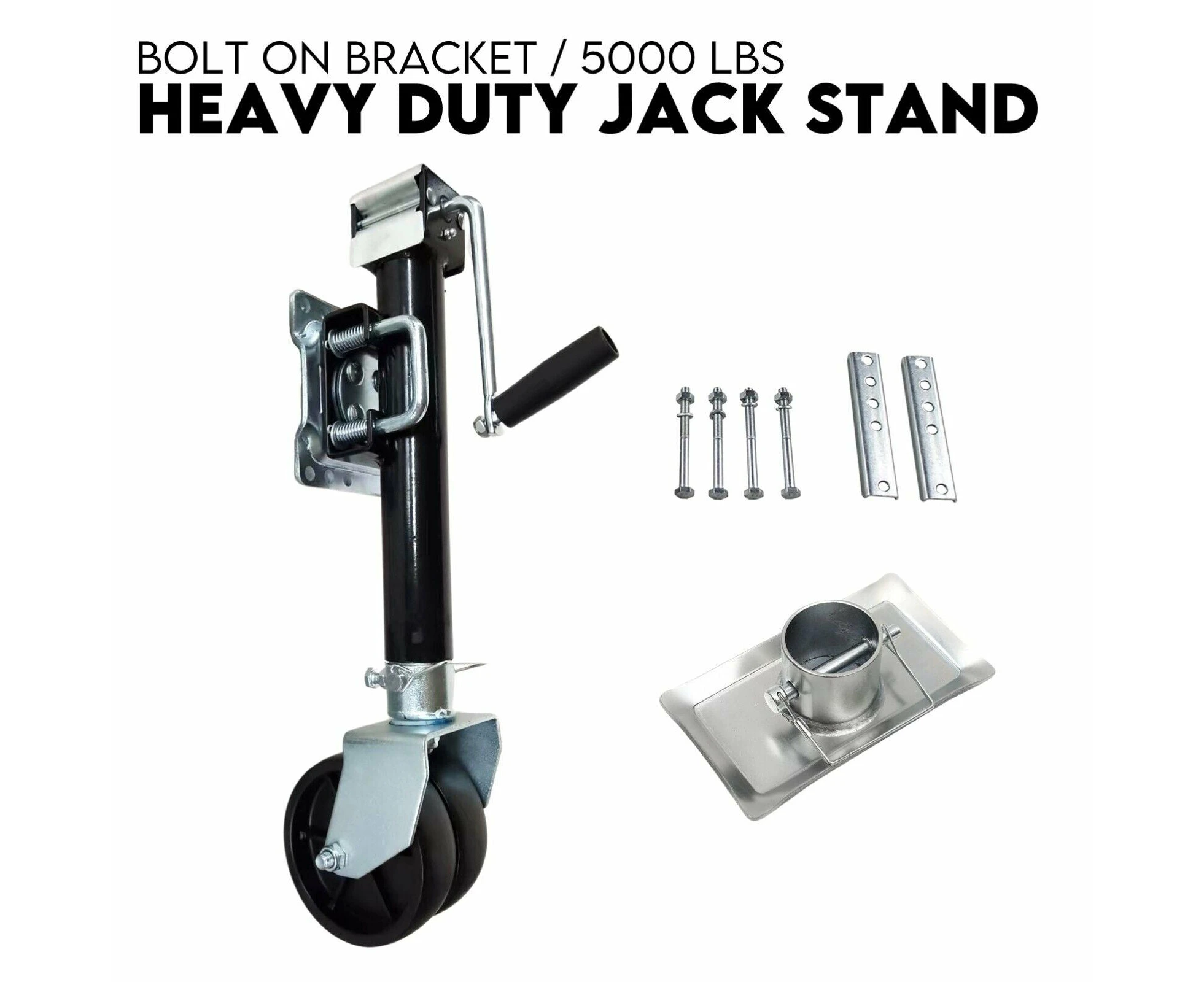 TRAILER PARTS TRAILER CARAVAN JACK STAND /JOCKEY WHEEL DRAW BAR FITMENT 5000LBS