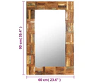 vidaXL Wall Mirror Solid Reclaimed Wood 60x90 cm