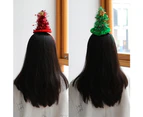 Glowing Christmas Tree Hat Headband - Red