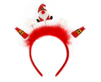 Christmas Headband-Christmas Tree Gloves Red Fur