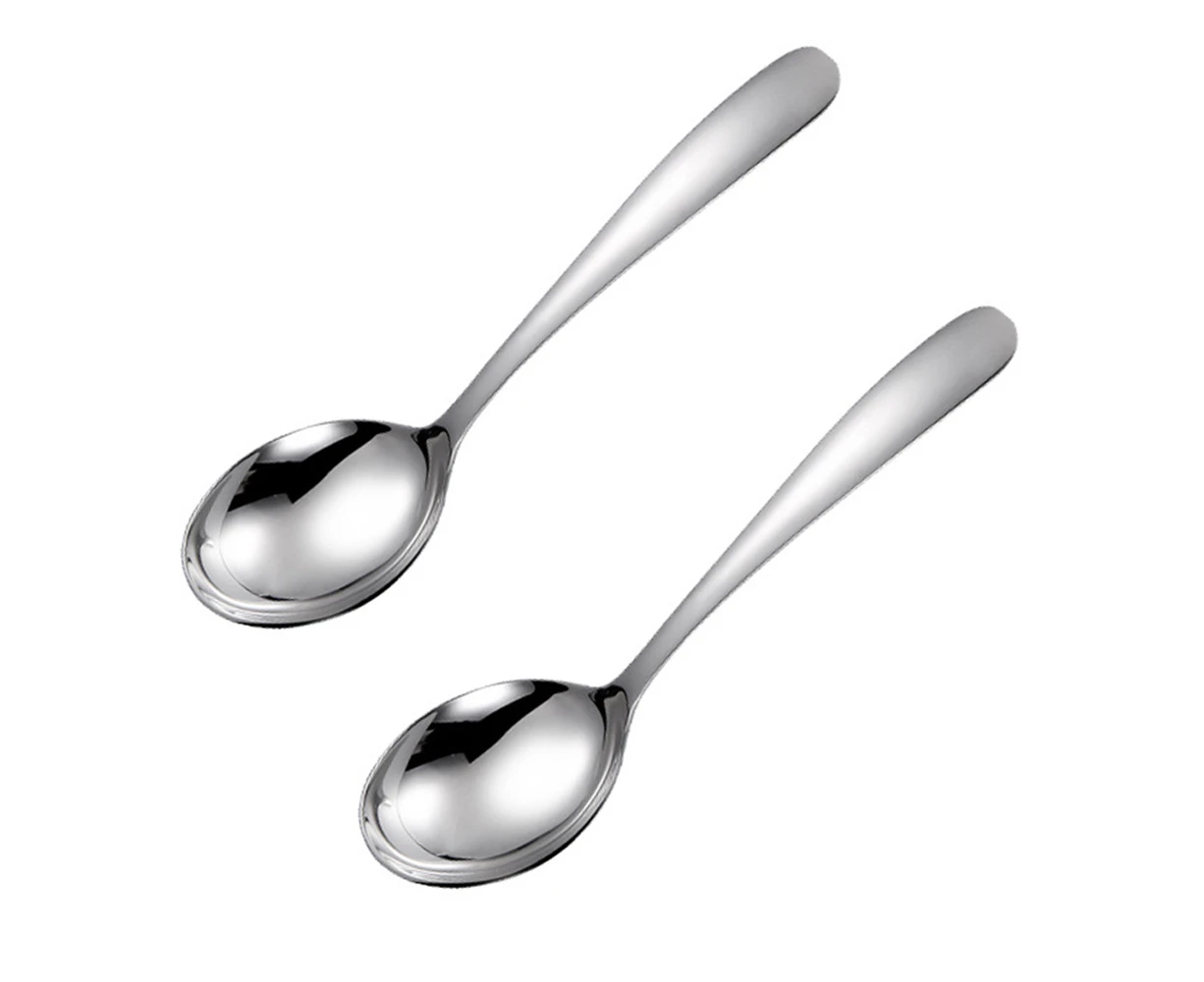 Stainless Steel Large Serving Spoon Tabletop Flatware Serving Utensil Buffet Banquet Serving Tablespoons(Pack In 2),,The S