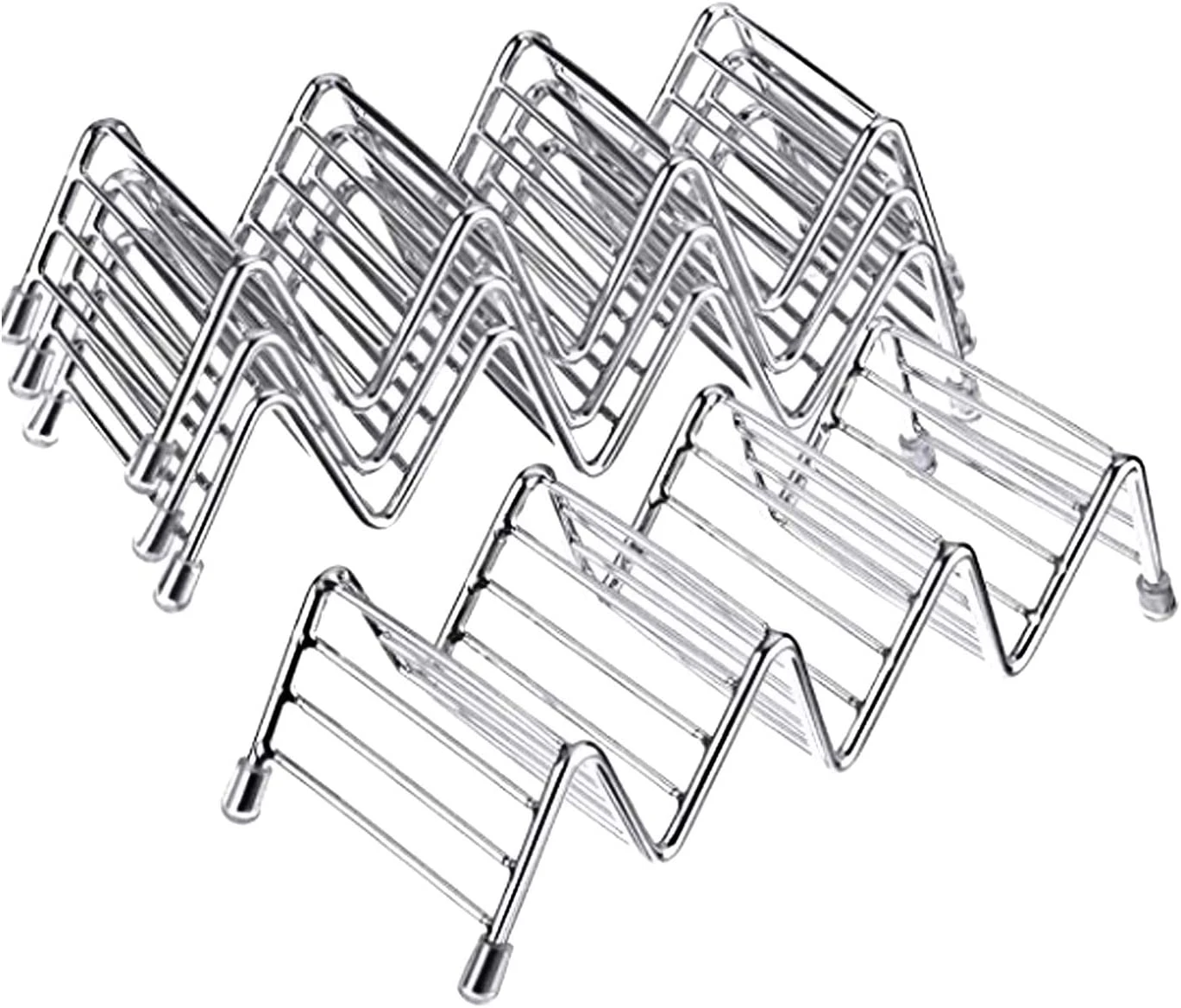 Taco Holder 4 Pack Stainless Steel Taco Stand Taco Rack Holds up to 16 hard or soft shell tacos