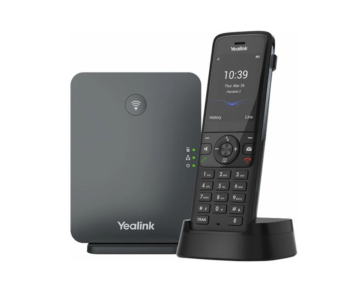 Yealink W78P Wireless DECT Phone System, Solution including W70B Base Station and 1x W78H Handset, Scalable solution, optimised wireless communication