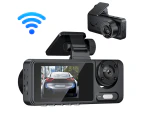 LOYOUTH 3 Cameras Dash Cam Multi-Language Clear Car Rearview Mirror Car Video Recording Camcorder Wide Angle Car Camera Recorder Auto Safety Driving