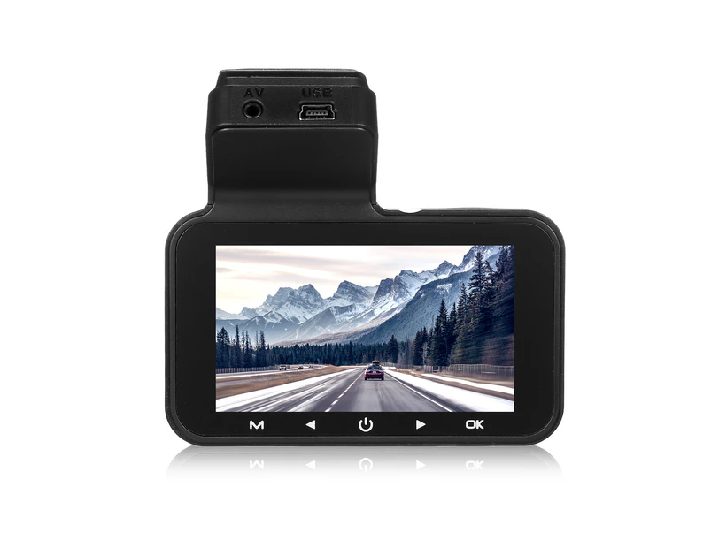 LOYOUTH HD Dual Dash Cam 3 Inch Display WiFi GPS Car DVR with G-Sensor, Accident Record Black