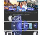 LOYOUTH 3 Cameras Dash Cam Parking Monitoring Clear Car Rearview Mirror Car Video Recording Camcorder Wide Angle Car Camera Recorder WIFI