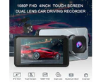 LOYOUTH 1080P FHD Car DVR 4inch Dash Cam Car Driving Recorder Dual Lens Vehicle Camcorder Loop-cycle Recording G-sensor Motion Detection Parking