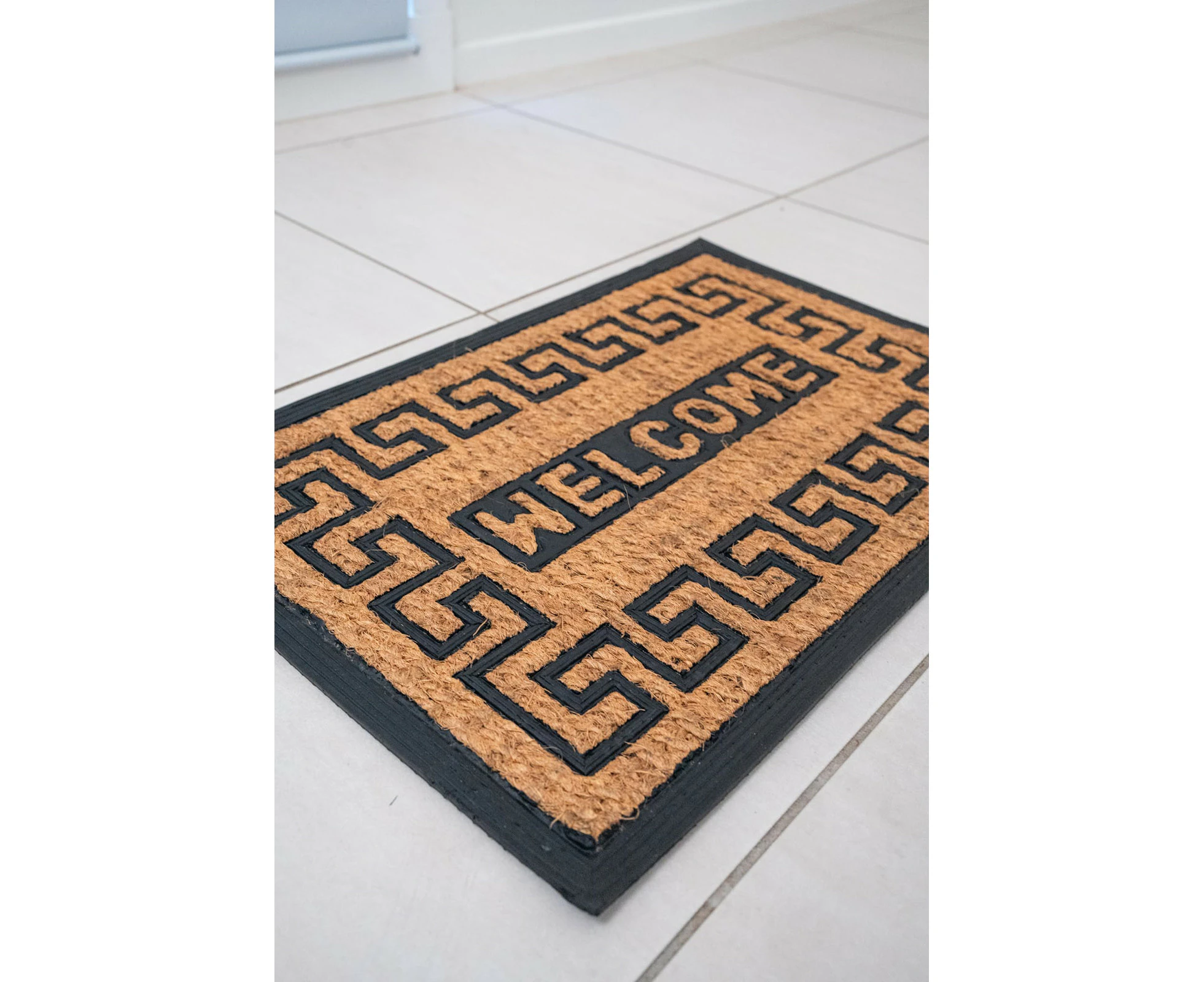 Drifts Welcome rubber moulded coir non brush mat