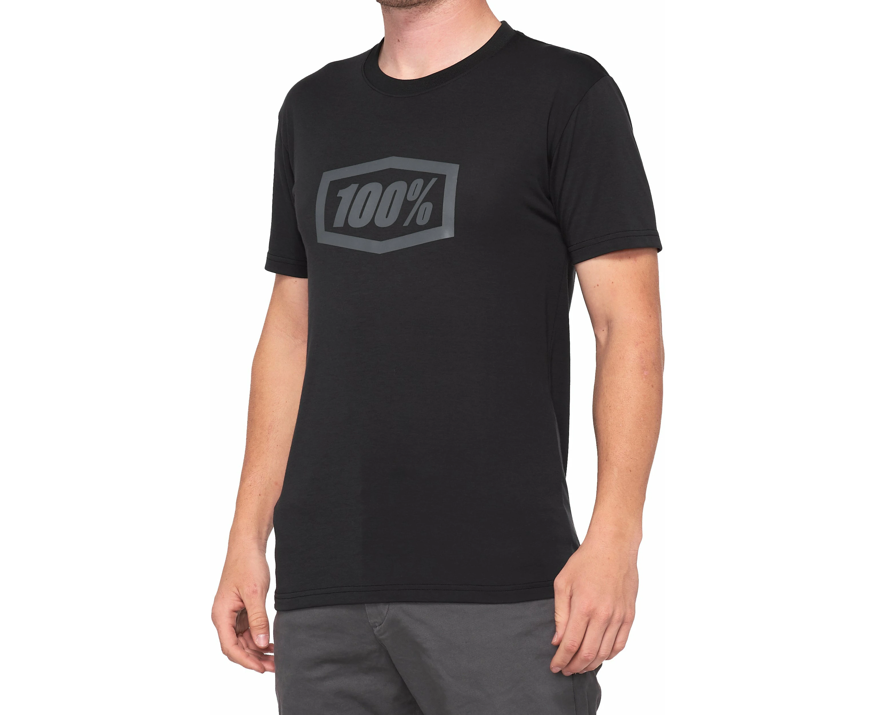 100% Essential Tech Tee Black/Grey 2021