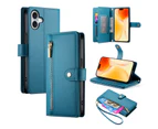 Iphone 16 Plus Premium Pu Leather Wallet Case With RFID Blocking Card Holder-Blue