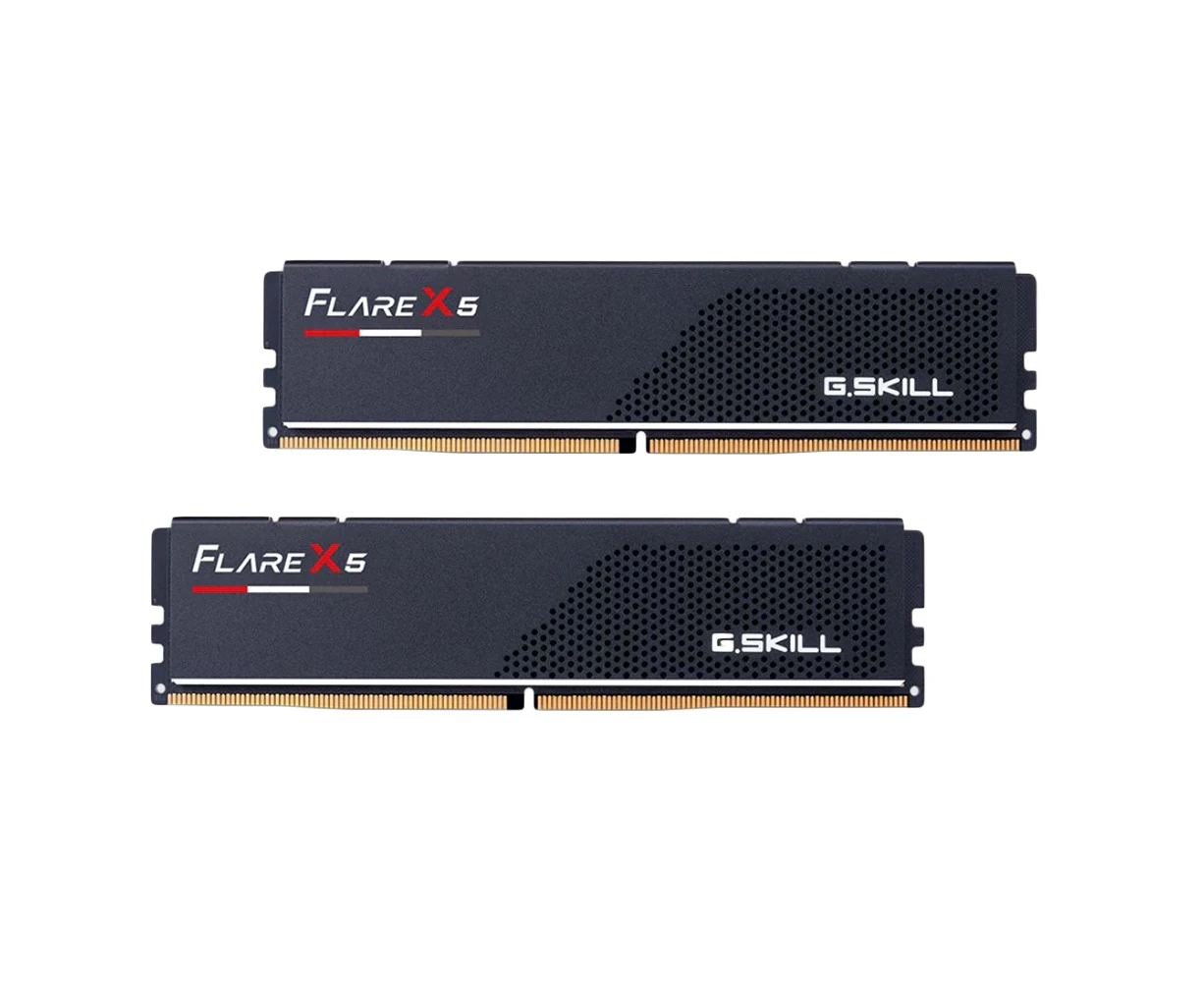 G.SKILL F5-5600J3636D32GX2-FX5 64GB (2 x 32GB)/ DDR5 5600 MT/s/ Timings 36-36-36-89/ Voltage 1.25V/ Flare X5