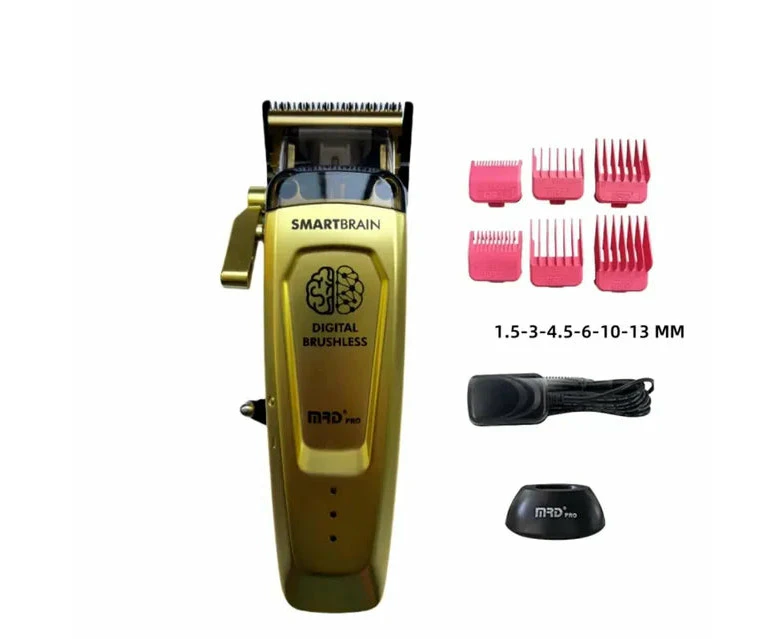 Moreda MRD Professional Cordless Brushless Motor Metal Clipper - Gold