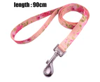 Cute Dog Leash for Small Medium Large Dogs Vivid Floral Dog Leash, Durable & Long Lasting -L,Pink