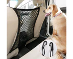 Dog Car Net Barrier, Stretchable Mesh Obstacle, Back Seat Net Organizer, Design for Pet Disturb Stopper & Storage Pouch -ST-2 30*30cm