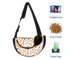 Dog Carrier Purse, Foldable Waterproof Cloth Dog Carrier Bag, Pet Travel Tote Bag with Pockets for Cat and Small Dog -Beige l