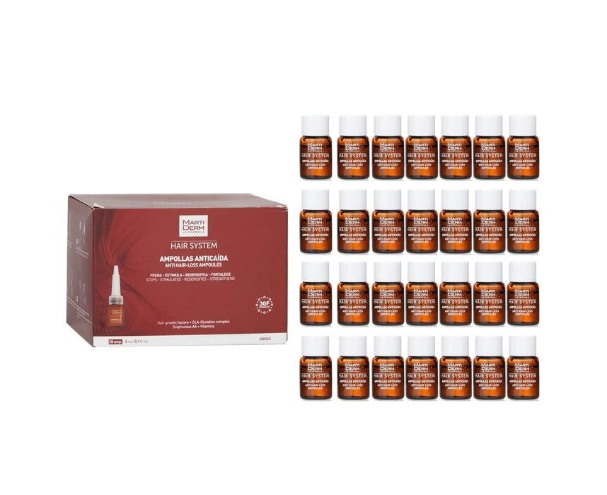 Martiderm Hair System AntiHair Lose Ampoules 28 Ampoulesx3ml