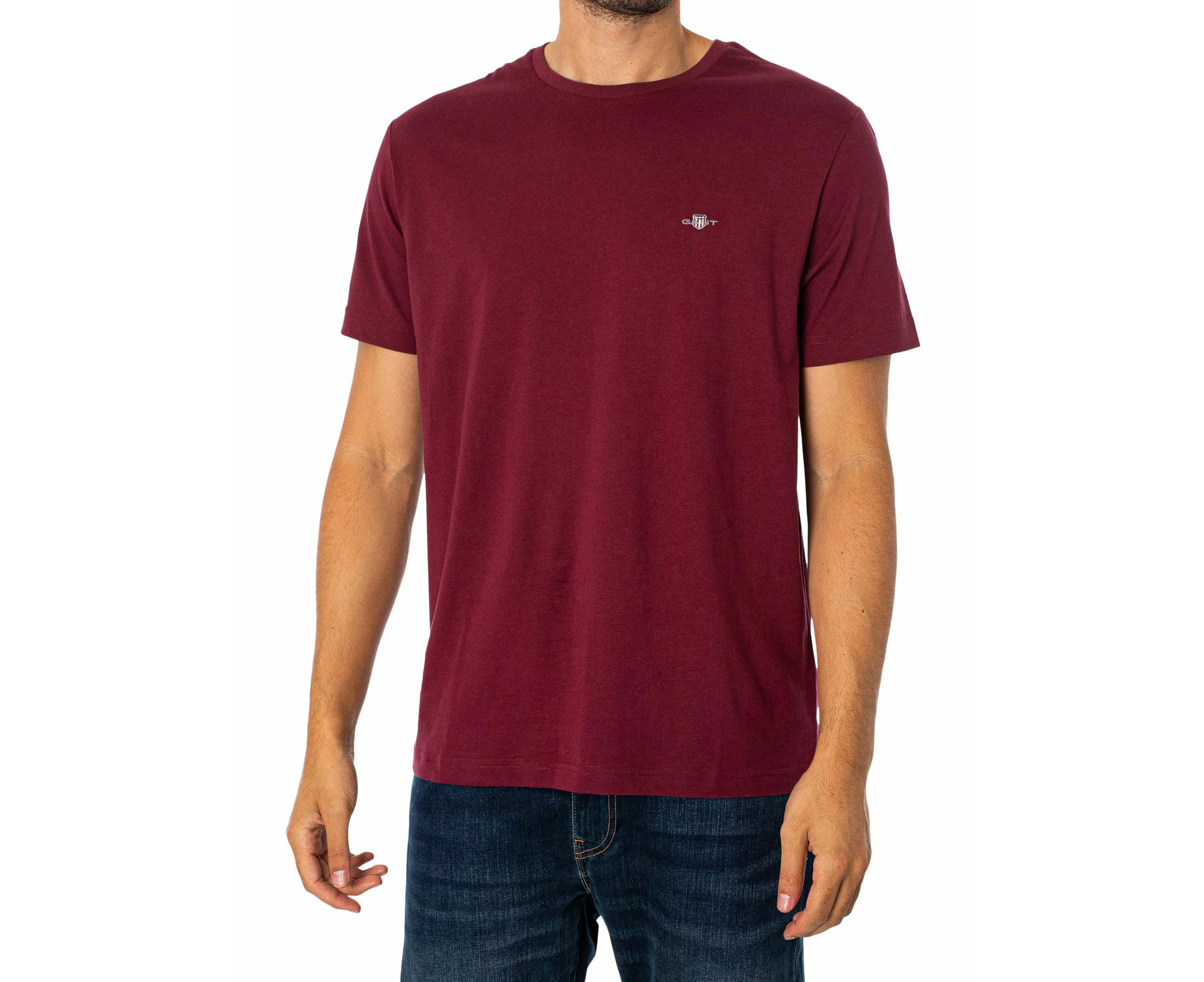 GANT Men's Regular Shield T-Shirt - Red