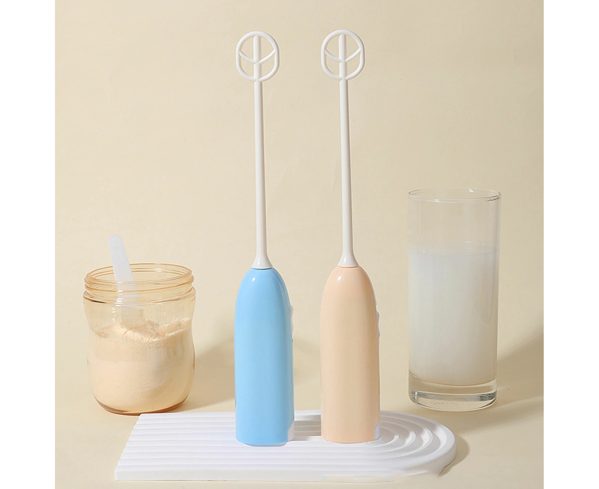 3Pcs Handheld Electric Baby Formula Mixer Handheld Drink Mixer