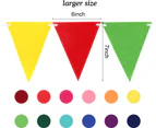 Rainbow Felt Fabric Pennant Banners Multicolor Party Garland for Birthday Party, Classroom Decoration (5 Pack)