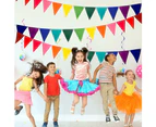 Rainbow Felt Fabric Pennant Banners Multicolor Party Garland for Birthday Party, Classroom Decoration (5 Pack)