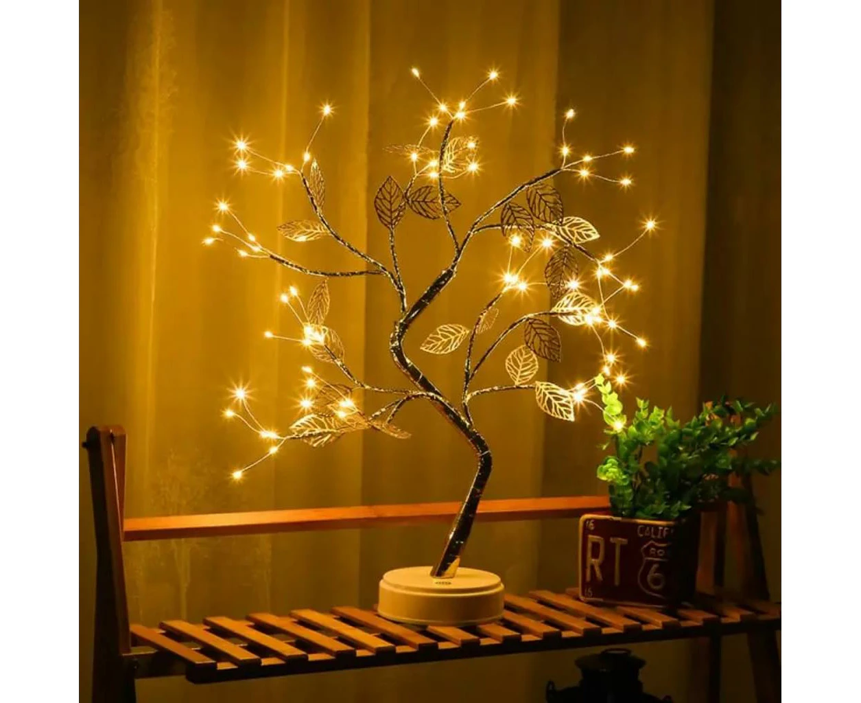 120Cm 72L Birch For Home Decoration White Christmas Tree With Led Lights Warm White Prelit Artificial Tree