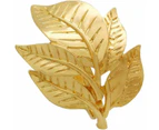 Gold Napkin Rings Set of 8, Antique Gold Alloy Fall Leaf Metal Napkin Ring for Thanksgiving, Christmas