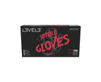 L3VEL 3 Nitrile Gloves - Red-Ish 100pk - Medium