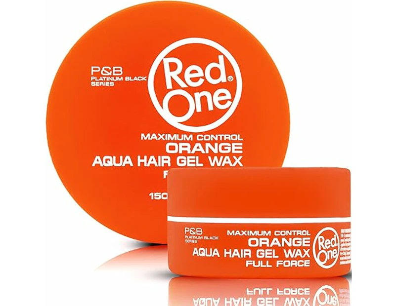 RedOne Aqua Hair Wax Full Force Orange 150ml X 12 - GET 2 FREE!!!