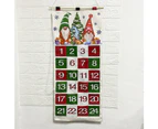 Christmas Advent Calendar with 24 Pockets Advent Calendar 24Days Countdown