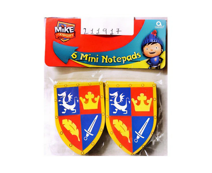 Mike The Knight Mini Notepad (Pack of 6) (Yellow/Blue/Orange) - SG35420