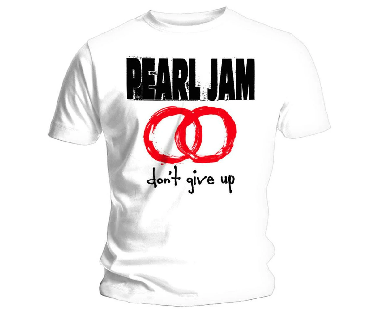 Pearl Jam Unisex Adult Don´t Give Up T-Shirt (White) - RO691